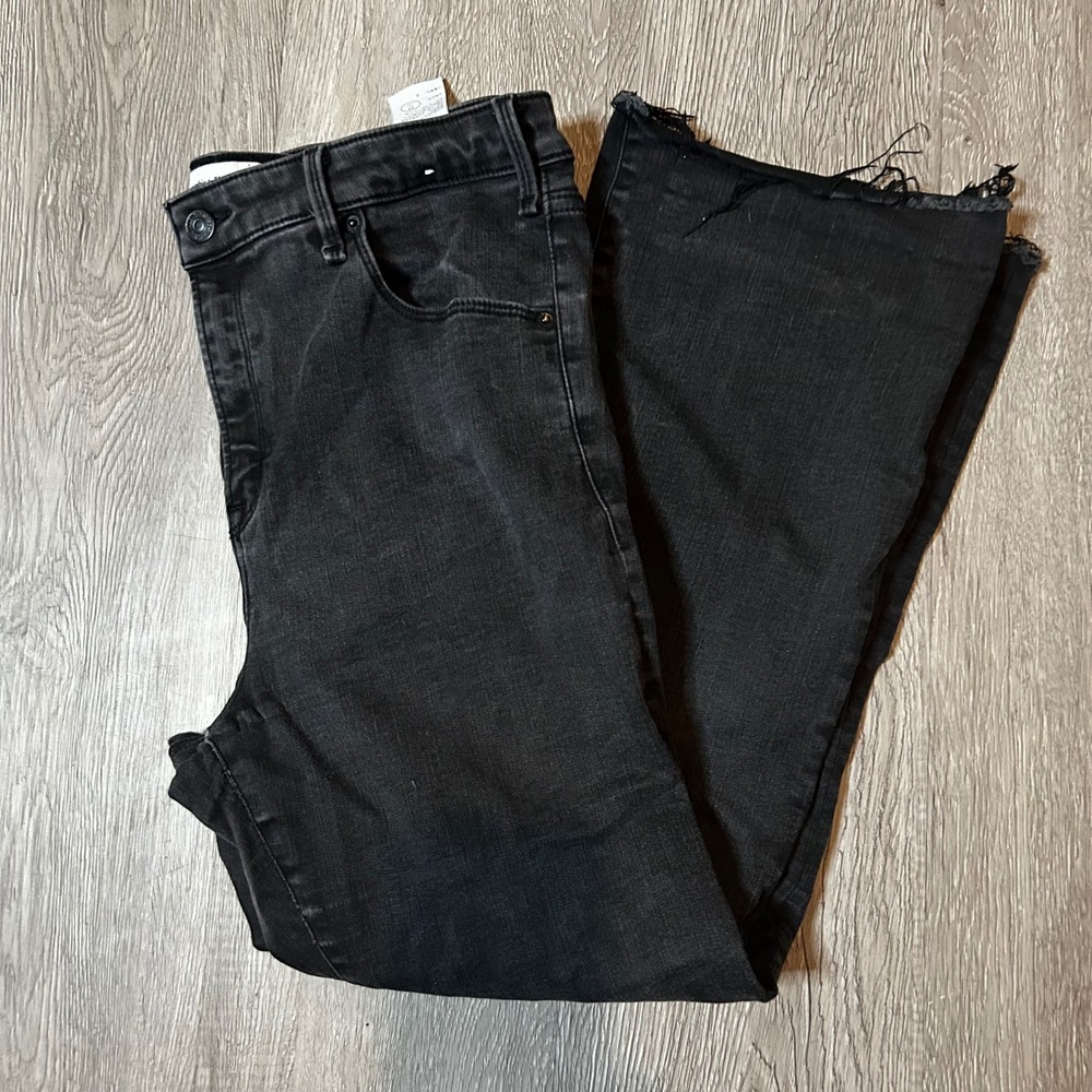Abercrombie &‎ Fitch Womens High Rise Ankle Flare Jeans Black Size 14/32 Denim